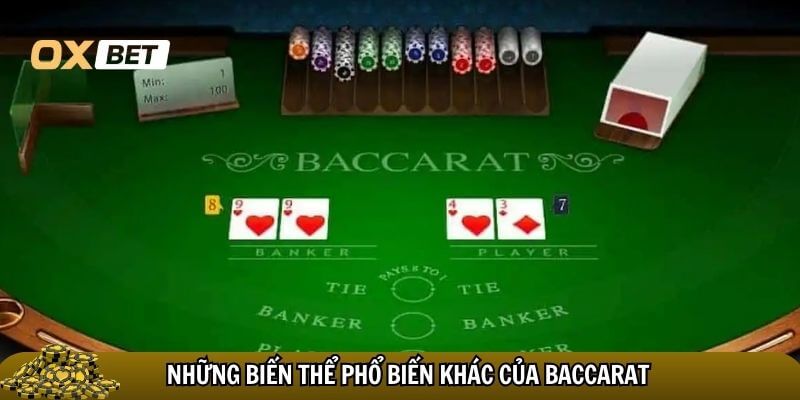Một số biến thể phổ biến khác của baccarat
